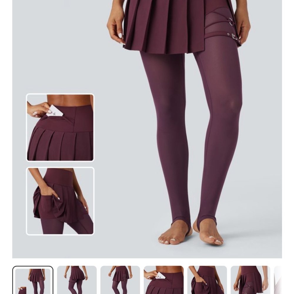 HALARA Amaranth Skirted Buckle Stirrup Leggings Leggings